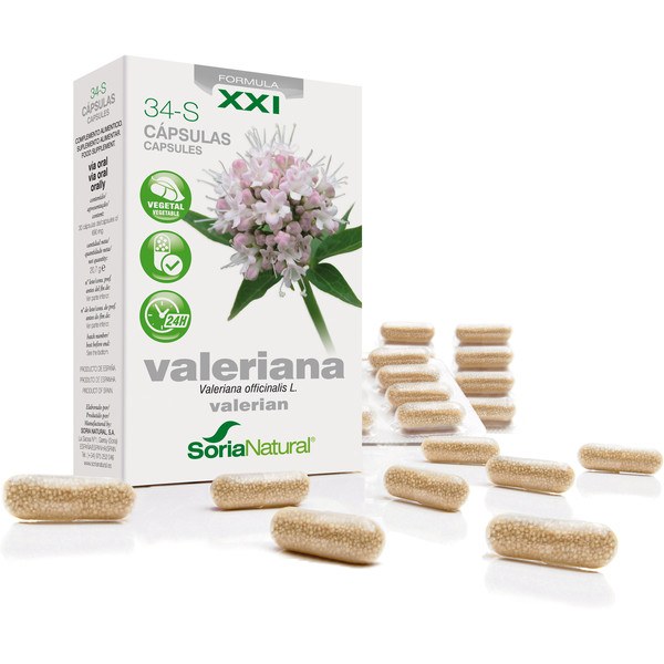 Soria Natural 34-s Valeriaan 600 Mg 30 Caps Langdurige afgifte