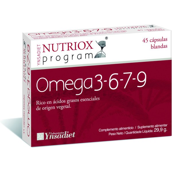 Ynsadiet Omega 3-6-7-9 45 Parels Nutriox