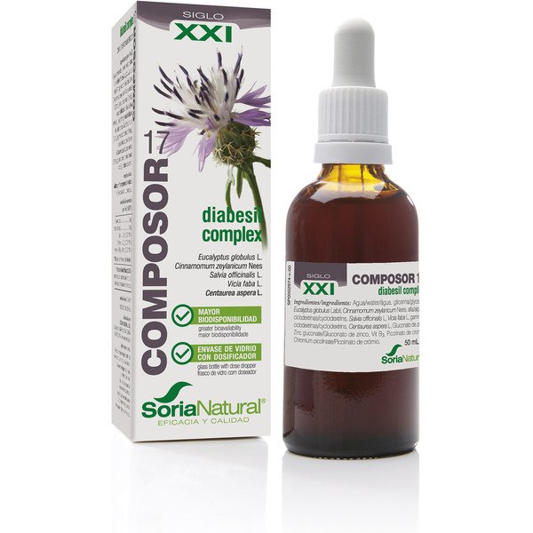 Soria Natural Composor 17 Diabesil Complex 21st Century 50 Ml