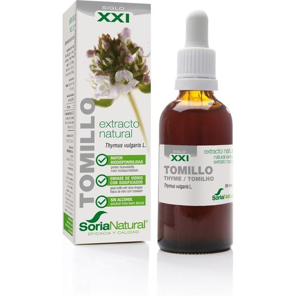 Extrato Natural de Tomilho Soria Com Ciclodextrinas S Xxi 50 Ml