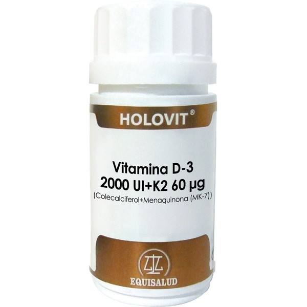 Equisalud Holovit Vitamin D3 2.000 Iu + K2 60 Ug 50 Kap