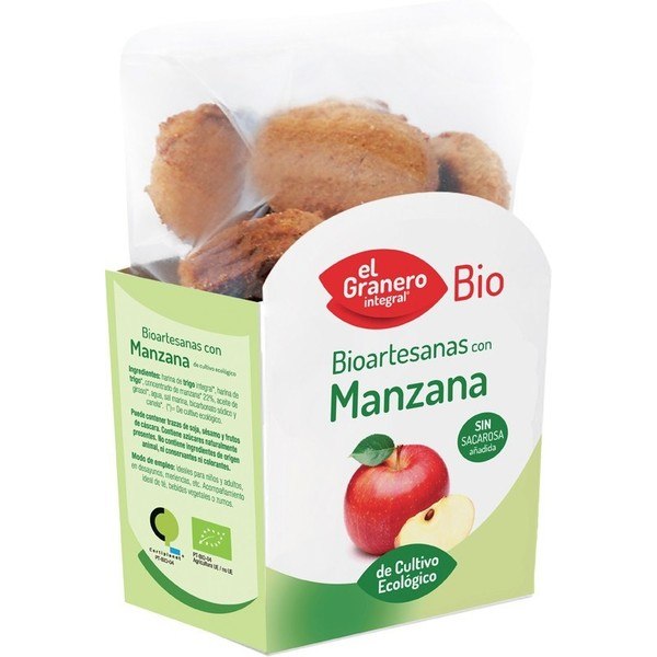 El Granero Biscuits Artisans Intégraux Aux Pommes Bio 250 Gr