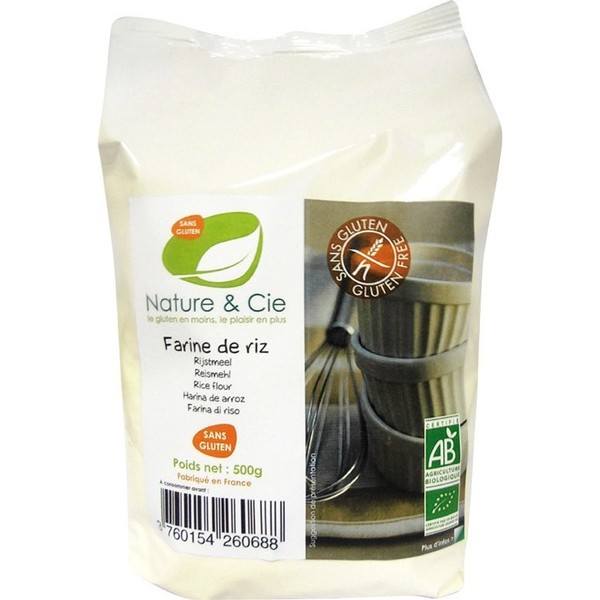 Nature & Cie Farine de Riz Bio Sans Gluten 500g