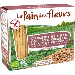 Le Pain Des Fleurs - Krokant Kikkererwtenbrood Glutenvrij Bio 150 Gr