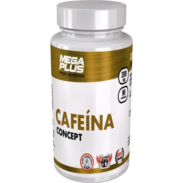 Concetto di caffeina Mega Plus 90 capsule 200 mg