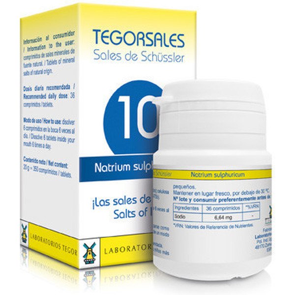 Tegor Sport Tegorvendas 10 Sulfato de Sódio 350 Comprimidos