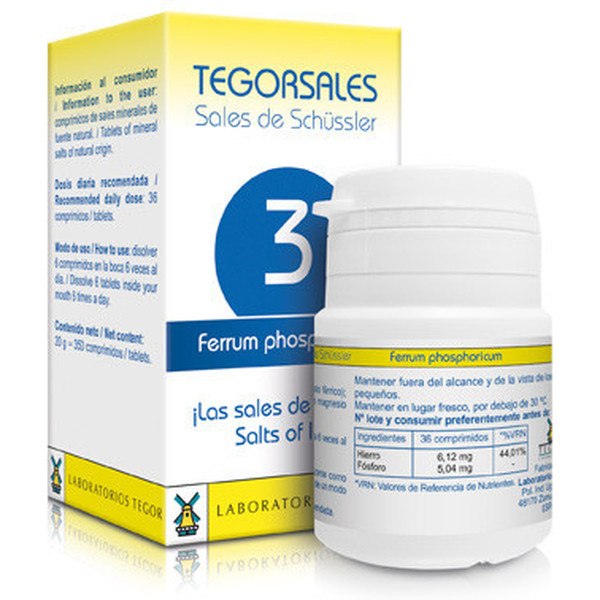 Tegor Sport Tegorsales 3 Fosfato De Hierro 350 Comprimidos