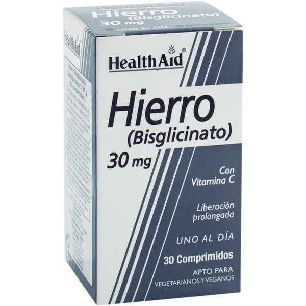 Health Aid Iron Bisglycinate 30 Mg 90 Comp