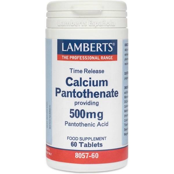 Lamberts Pantothénate de Calcium 500 mg 60 Comprimés