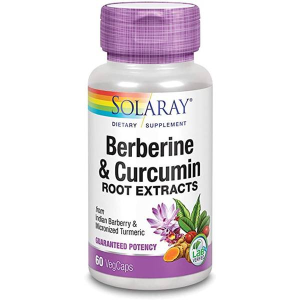 Solaray Berberine & Curcuma 600 Mg 60 Caps