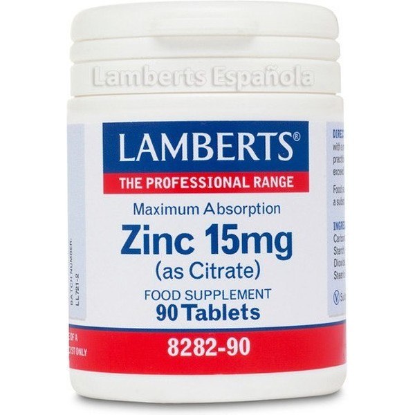 Lamberts Zinc (Citrate) 15 Mg 90 Comprimés