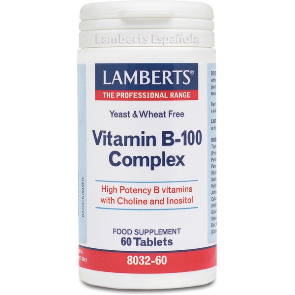 Complesso vitaminico B-100 di Lamberts 60 compresse