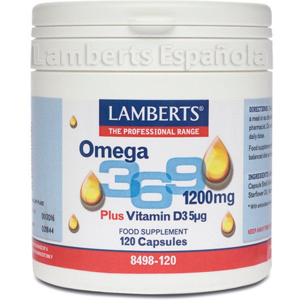 Lamberts Omega 3,6,9 1200mg Plus Vitamin D3 5ag 120cap