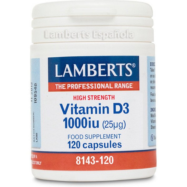 Lamberts Vitamine D3 1000 Iu 120 Comprimés