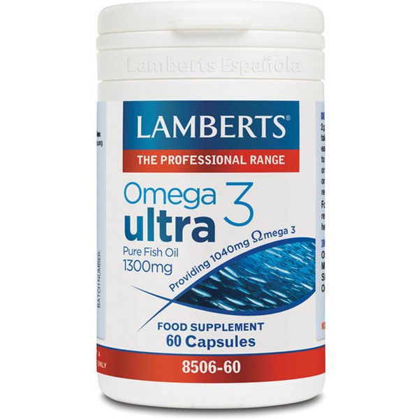Lamberts Omega 3 Ultra. Olio di pesce puro 1300 mg 60