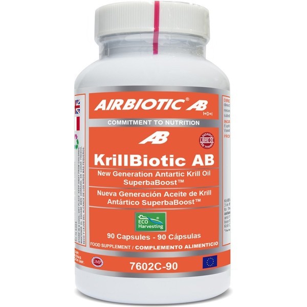 Airbiotic Krillbiotic Ab Ecoharvesting Omega 3,6 et 9, 90 Cap