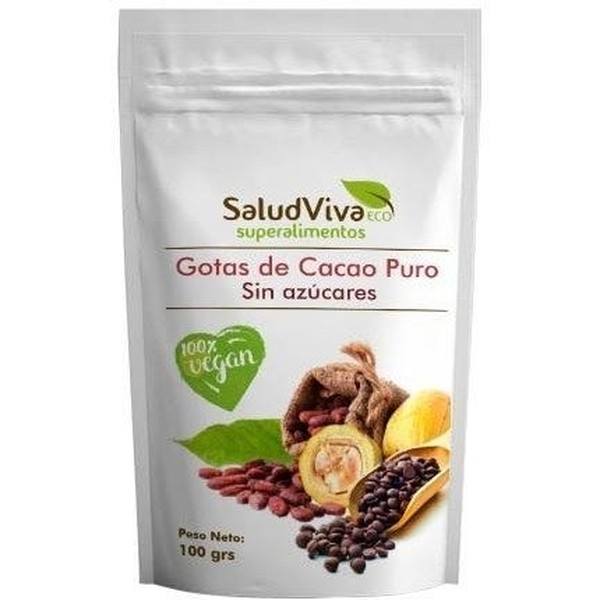 Salud Viva Gotas De Cacao Puro Sin Azucares 100 Grs