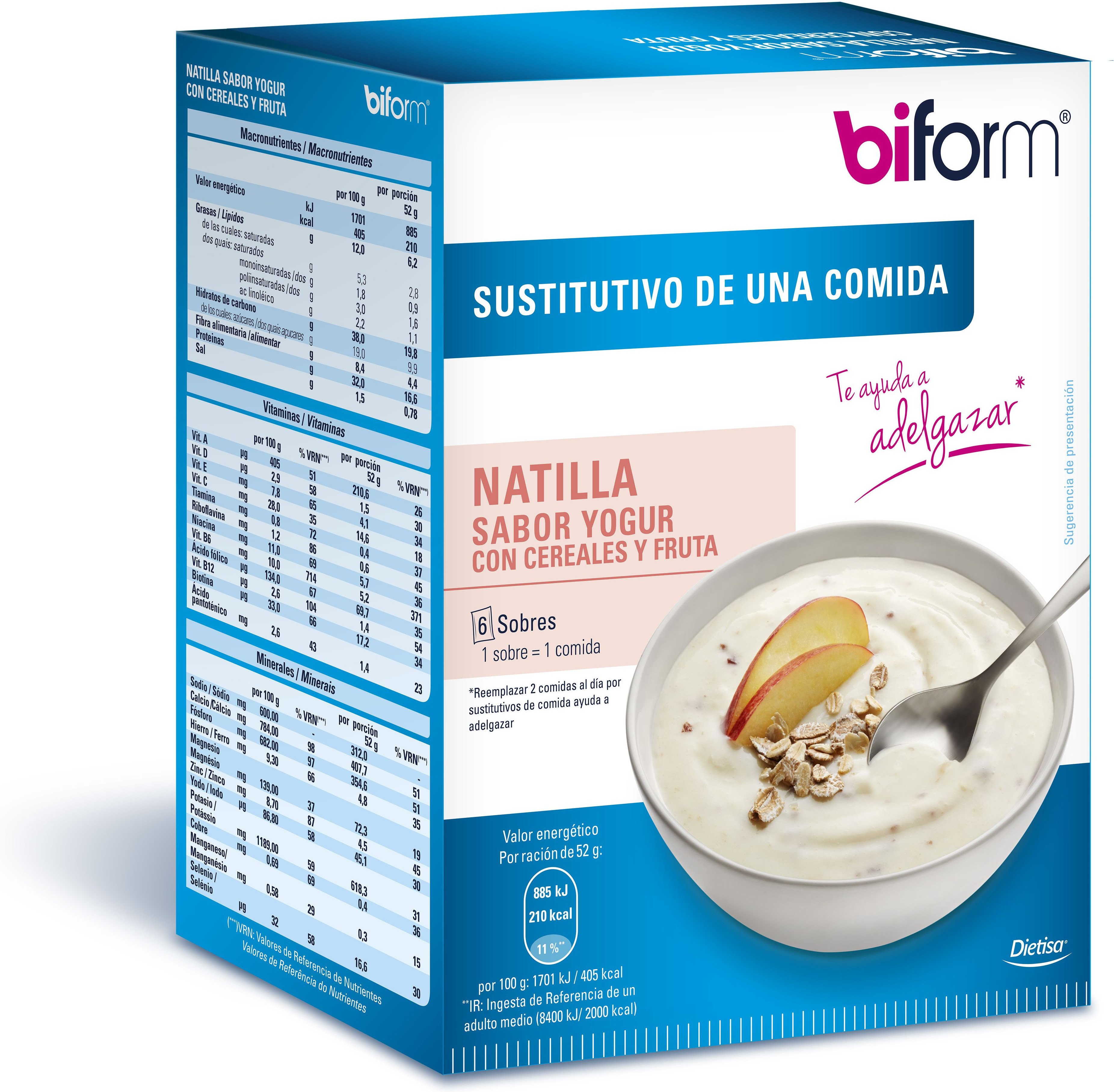 Dietisa Biform Crema Pasticcera Yogurt Cereali 6 Buste-image