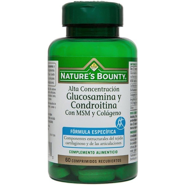 Nature\'s Bounty Glucosamina e Condroitina + Msm + Colágeno 60 Comp