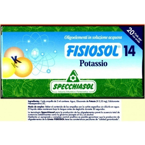 Specchiasol Fisiosol 14 kalium 20 injectieflacons