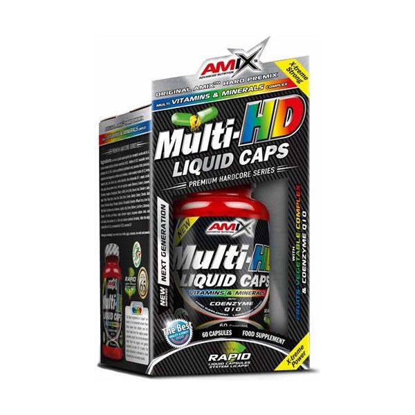 Amix Multi-HD Liquid Caps 60 caps - Multivitamin Supplement Enriched with Fruits and Vegetables + Contains Coenzyme Q10