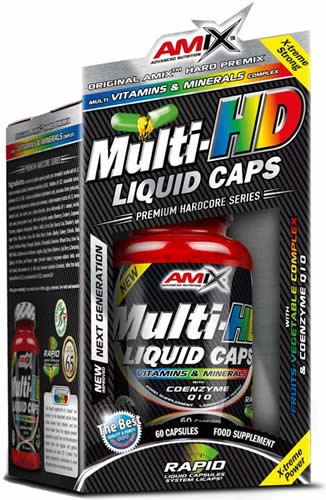 Amix Multi-Hd Liquid Caps 60 Caps - Integratore Multivitaminico Arricchito Con Frutta E Verdura + Contiene Coenzima Q10-image
