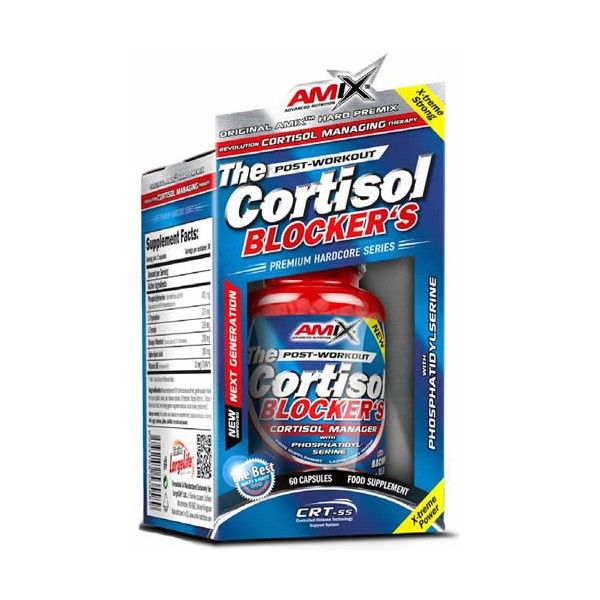 Amix Cortisol Blocker\'s 60 caps - Contrôle les niveaux de cortisol / Contient de la phosphatidylsérine et de la vitamine B6