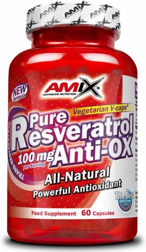 Amix Pure Resveratrol Anti-Ox 60 CáPsulas X 50 Mg - Grande Efeito Antioxidante / CáPsulas Vegetarianas V-Caps-image
