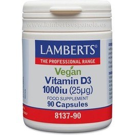 Lamberts Vegan Vitamina D3 1000 Ui (25ug) 90 Caps