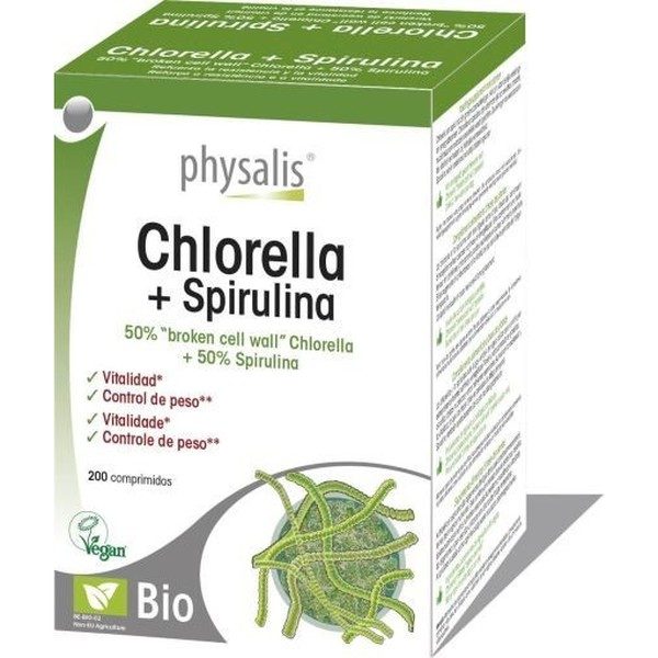 Physalis Chlorelle + Spiruline 200 Comprimés