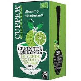 Cupper Thé Vert Citron Vert & Gingembre Bio 20 Sachets