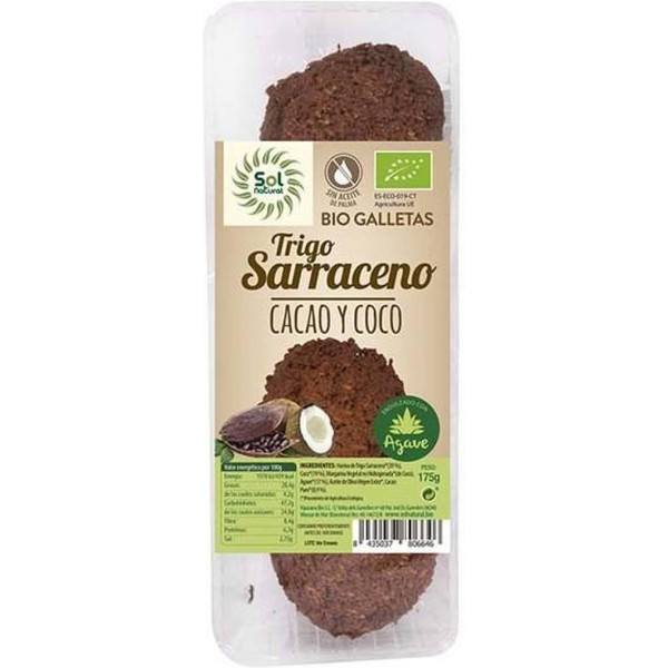 Biscoitos Sarracenos Solnatural Coco-cacau Bio 175 G