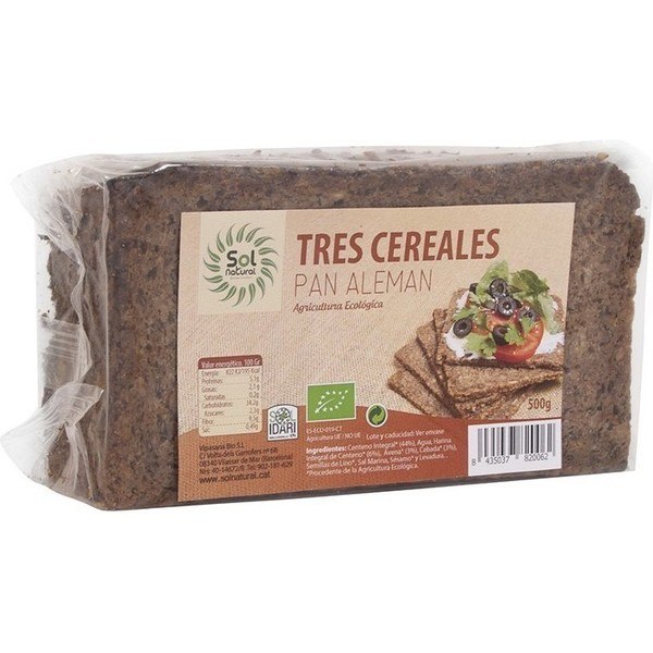 Solnatural Pane Tedesco 3 Cereali Bio 500 G