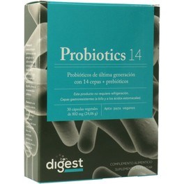 Herbora Probióticos 14 - 30 Cápsulas Vegetais. Cepas 14 cepas gastrorresistentes e probióticas
