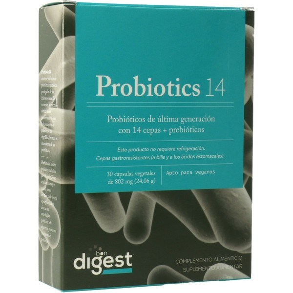 Herbora Probiotica 14 - 30 Plantaardige Capsules. Stammen 14 maagsapresistente en probiotische stammen