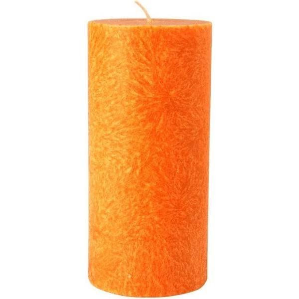 Kerzerfarm cilindrische kaars met oranje pilaar