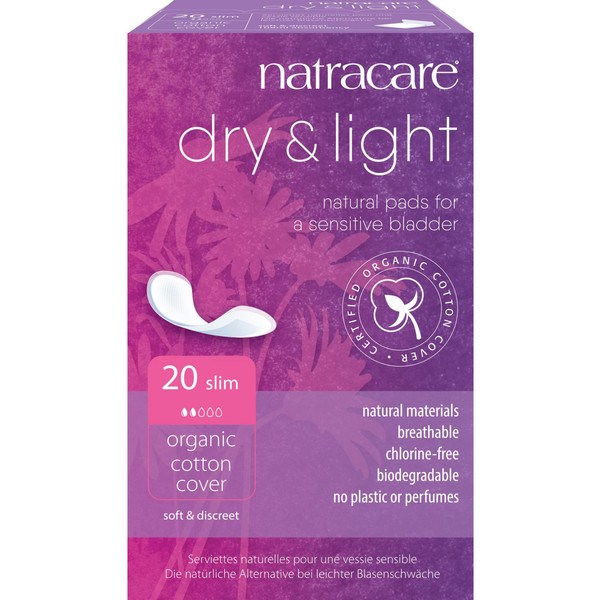 Natracare Compresse légère pour incontinence (pliée) Dry +light
