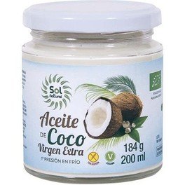 Solnatural Huile de Noix de Coco Extra Vierge Petit Bio 200 Ml