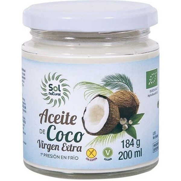 Óleo de Coco Extra Virgem Solnatural Small Bio 200 ml