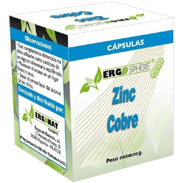 Ergosphère Zinc + Cuivre 50 Capsules