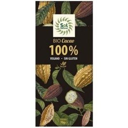 Solnatural Tableta De Cacao Puro 100% Bio 70 G