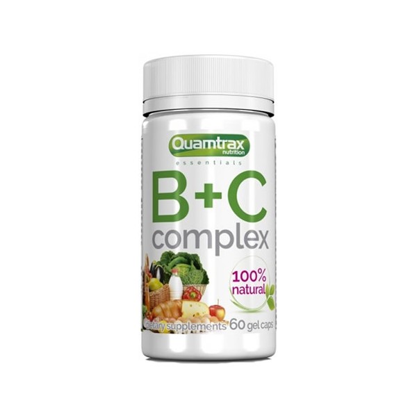 Quamtrax Essentials Vitamin B + C Complex 60 caps