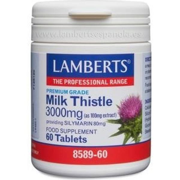 Lamberts Milk Thistle 3 000 mg 60 onglets