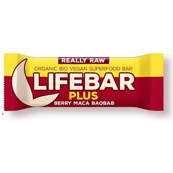 Lifefood Lifebar Plus Frutas Vermelhas e Maca Bio 47 gr