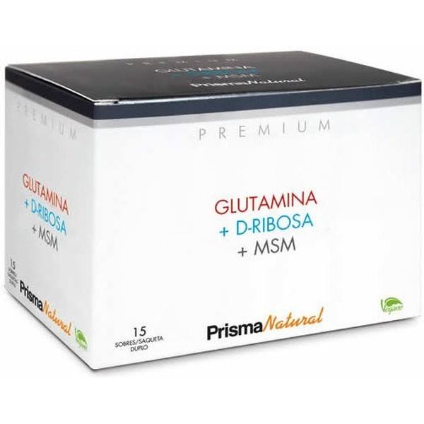 Prisma Natural Premium Glutamina + Ribosa + MSM 15 sobres duplo x 8 gr