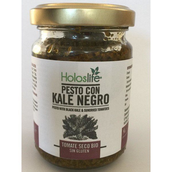 Holoslife Pesto Con Kale Negro Y Tomate Seco Bio 130 Gr
