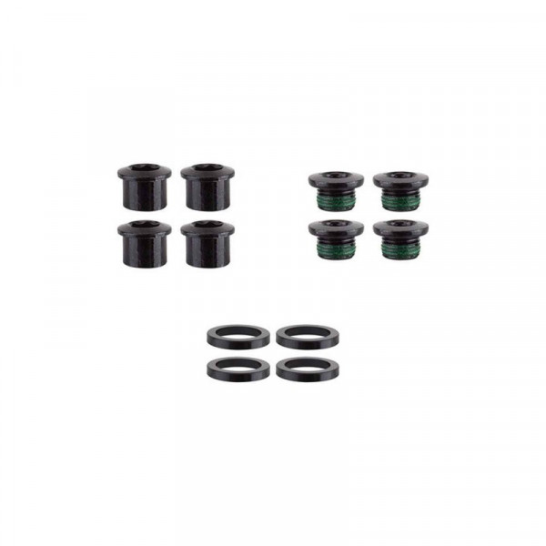 Kit de vis de fixation Truvativ pour plateau simple à 4 trous en acier noir