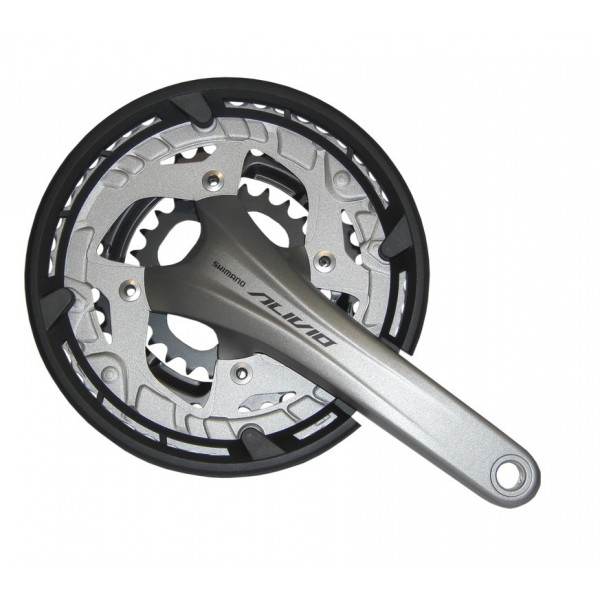 Shimano Juego De Bielas Y Platos Alivio Fc-t4060 175 Mm 26x36x48 9v.plata (con Proteccion)