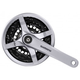 Shimano Juego De Bielas Y Platos Fc-ty501 170 Mm 24x34x42 4 Brazos 6/7/8v.plata (con Proteccion)
