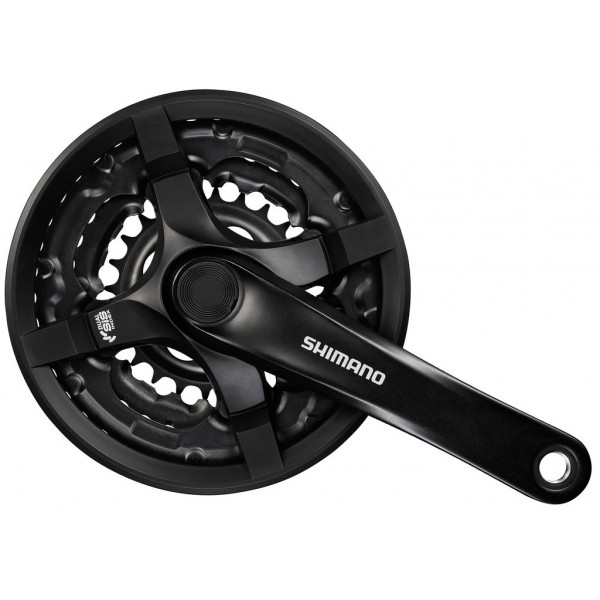 Shimano Juego De Bielas Y Platos Fc-ty501 175 Mm 24x34x42 4 Brazos 6/7/8v.negro (con Proteccion)